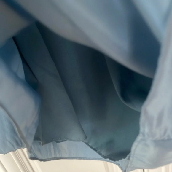 1.STATE Women's Balloon-Sleeve V Neck satin Blouse top slate blue size M - Picture 10 of 13